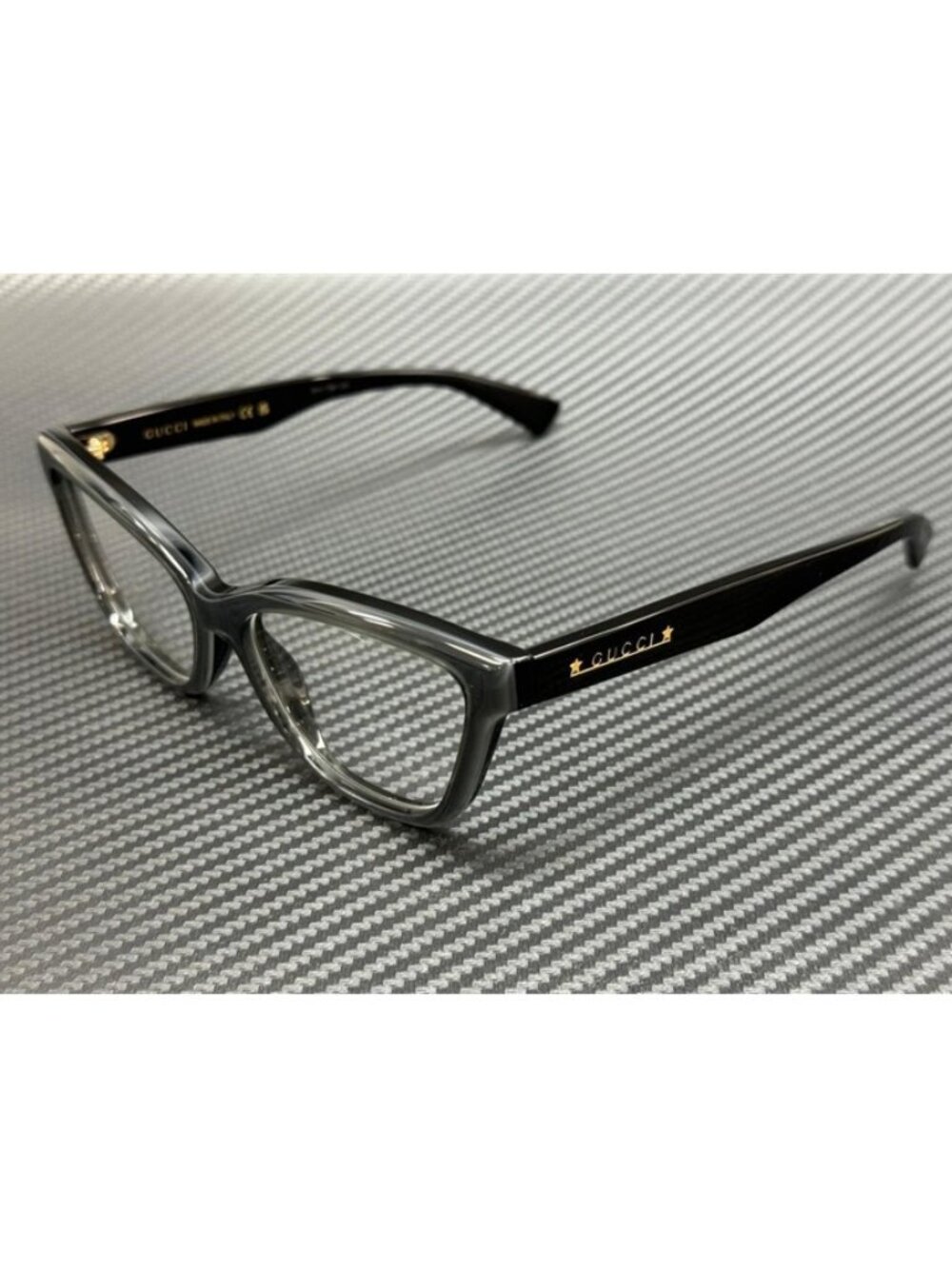 New Gucci Women Black Transparent Eyeglasses 55-16-145